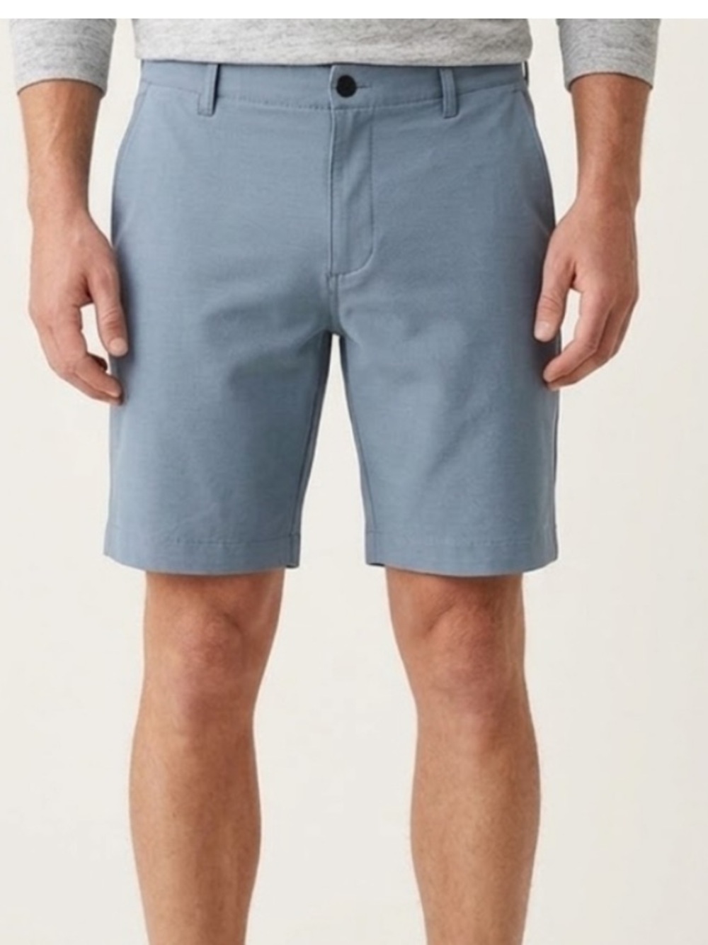 Faherty All Day Shorts 5” Inseam Blue Button Fly Trouser Shorts Size 36